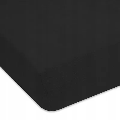 Produktbild von Designpremium Spannbettlaken Frottee 200x220cm Schwarz