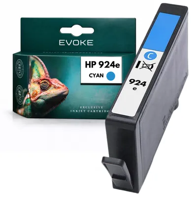 Image de Cartouches d'encre, compatibles avec l'imprimante HP 924e 4K0V7NE, cyan, 13,5 ml, compatibles avec les modèles 8122e, 8124e, 8125e, 8132e et 8134e, Image générée par une IA