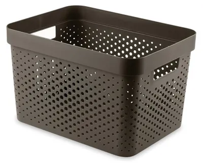 Obrázek produktu pro Úložný box INFINITY 17l recyklovaný plast hnědý puntíky