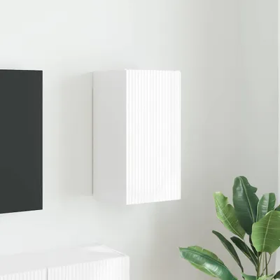 Produktbild von "Schlussverkauf" TV-Wandschrank moderne - Wand Hängeboard - für das Wohnzimmer - Glänzend Weiß 30x31x60 cm Holzwerkstoff  C14678
