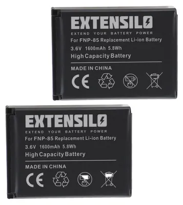Produktbild von EXTENSILO 2x Akku kompatibel mit Medion Life X47023, P47011 Kamera (1600 mAh, 3,6 V, Li-Ion)