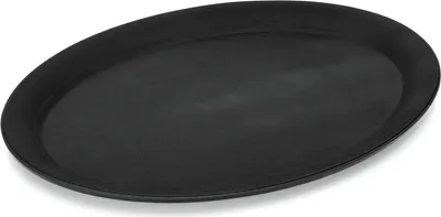 Produktbild von 20x Tablett Gastro schwarz oval 29 x 22 cm rutschhemmend PP