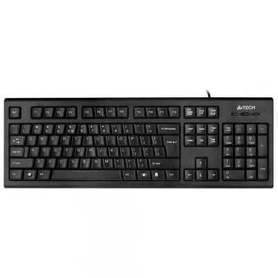 Obrázek produktu pro A4Tech KR-85, Plná velikost (100 %), Kabel, USB, QWERTY, Černá