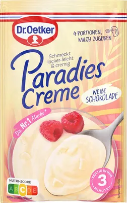 Produktbild von Dr. Oetker Paradiescreme Weiße Schokolade (70g)