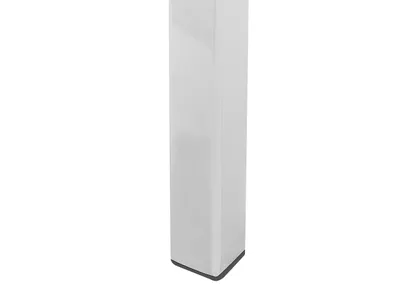 Produktbild von BELIANI Konsolentisch Weiß Marmor Optik 100 x 35 cm Glasplatte mit Silbernen Metallbeinen Glamouröser Schminktisch für Wohnzimmer Schlafzimmer Flur