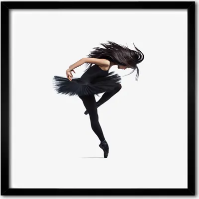 Produktbild von Bild - 50 cm x 50 cm - MDF - Rahmen, Wandkunst - Ballerina