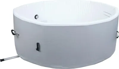 Produktbild von Whirlpool MCW-N97, Ersatz-Pool 5 Personen, In-/Outdoor aufblasbar Dropstitch-Gewebe, rund Ø180cm grau-weiß