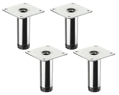 Produktbild von SOTECH Möbelfuß LIMA Ø 25 mm – Höhe 80 mm, Chrom poliert (4er Set)