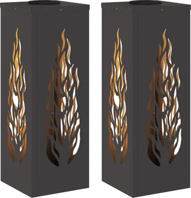 Immagine prodotto di vidaXL Lampada solare LED per esterni, 2 pezzi, luce bianca calda, 18 x 18 x 50 cm