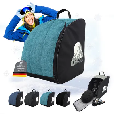 Produktbild von Rawstyle Skischuh Tasche Rucksack Wintersport Skischuhe Bag MOD 3 (meliert türkis)