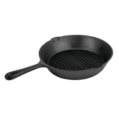 Image de Poêle à griller ronde en fonte Vogue 26,7 cm