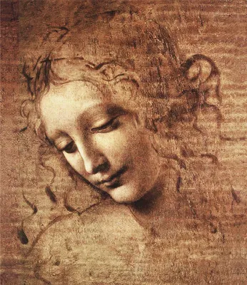 Produktbild von Legendarte - Kunstdruck auf Leinwand - Frauenkopf (La Scapigliata) Leonardo da Vinci - Wanddeko, Canvas cm. 50x70