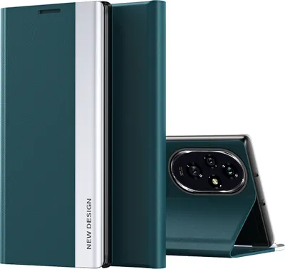 Immagine prodotto di Custodia per Honor 200, Custodia magnetica in Finto cuoio con funzione stand per Honor 200 verde