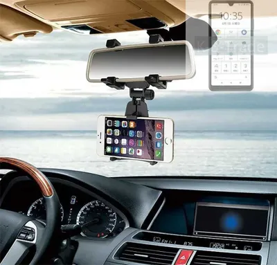 Produktbild von K-S-Trade Smartphone Halterung kompatibel mit Sony Xperia Ace II Rückspiegel Halterung schwarz Auto Halterung KFZ Halter