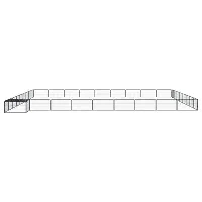Produktbild von vidaXL 36-tlg. Hundelaufstall Schwarz 100x50cm Stahl Pulverbeschichtet