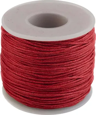 Produktbild von 50m Baumwollschnur 1mm auf Spule geflochtene Baumwollkordel Schnur Farbwahl, Farbe:rot
