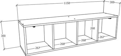 Image de Étagère suspendue en bois | Étagère économiseuse d'espace | Dimensions: H. 115 x W. 30 x D. 30 cm | Étagère élégante suspendue | Étagère de rangement | Bibliothèque | Planche murale - Arila XL