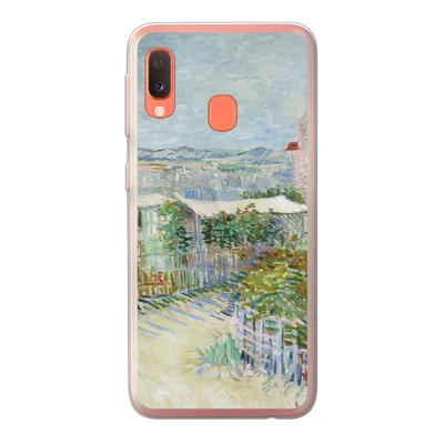 Produktbild von MuchoWow® Handyhülle Schutzhülle Hülle für Samsung Galaxy A20e Montmartre: hinter der Mühle von Galette - Vincent van Gogh Silikon Softcase Handy Hülle - Abdeckung