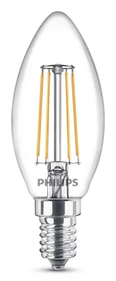 Produktbild von Philips Kerze, 4 W, 40 W, E14, 470 lm, 15000 h, Warmweiß