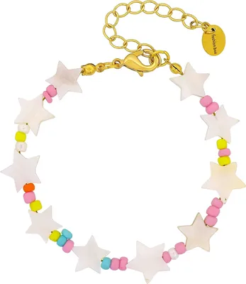 Produktbild von Fashionbox Armband Messing 16+6 cm mehrfarbig Glasstein 449060034