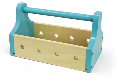 Obrázok produktu pre Mamamemo – Drevená škatuľa na náradie – 25 × 15 × 13,5 cm