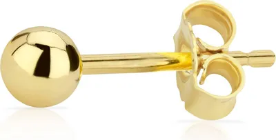 Produktbild von Einzel Kugelohrstecker 925 Silber vergoldet 2,5mm Ohrschmuck Herren Ohrring