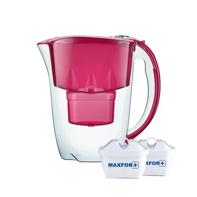 Produktbild von AQUAPHOR Amethyst, Pitcher-Wasserfilter, 2,8 l, Rot, Transparent