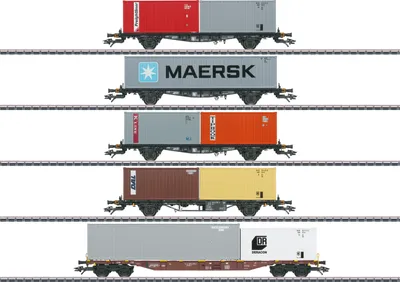 Produktbild von Märklin 47680 - H0 Container-Tragwagen-Set
