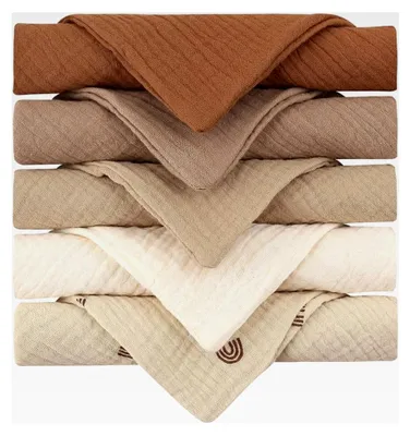 Produktbild von Musselin Tücher für Babys, 5er Set Musselin Quadrate 23x23cm