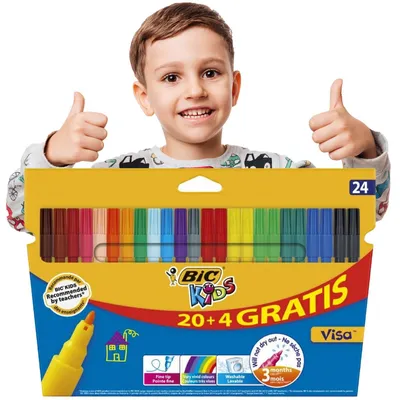 Produktbild von BIC Filzstifte 24 Farben Kinder Marker Set