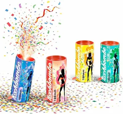 Produktbild von 4er Tischbomben Partypopper Silvester, Feuerwerk Kinder