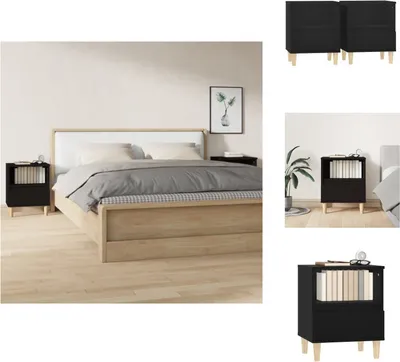 Obrázek produktu pro vidaXL Noční stolky 2 ks černé 40x35x50 cm - Noční stolky
