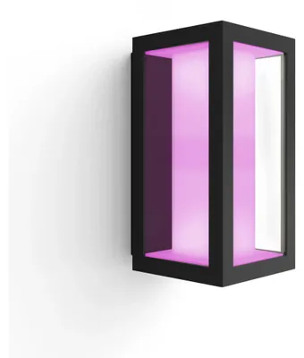 Produktbild von Philips Hue White and Color ambiance Impress Outdoor Wandleuchte schwarz, Intelligente Wandleuchte, Bluetooth/Zigbee, Schwarz, LED, Glas, Nicht austauschbare(s) Leuchtmittel