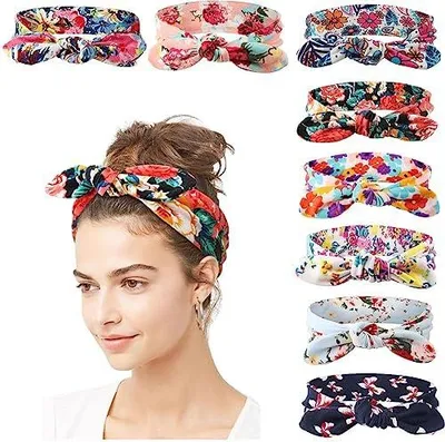 Produktbild von DRESHOW Damen Stirnband Kopfband Haarband Turban Elastische Stirnband Haarbänder Haarschmuck für Mädchen