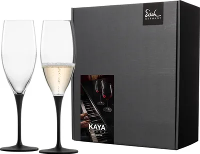 Obrázek produktu pro Eisch advantage set 2 kusy 2 sklenice na šampaňské 500/71 v dárkové krabičce Slavnost KAYA BLACK 77350072 a dárek + příspěvek
