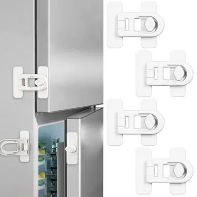 Produktbild von 4St Kindersicherung Schrank Selbstklebend Schublade Tür Weiß.