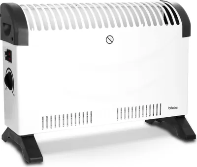 Produktbild von Briebe 128215 Elektrischer Konvektor, Warmluftheizkörper, Einstellbarer Thermostat Turbolüfter Weiß