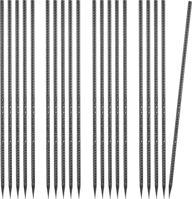 Produktbild von 24-Zoll-Stahlbetonstahl-Pfähle, 20er-Pack, hochbelastbare, gerade, verzinkte Bodenanker