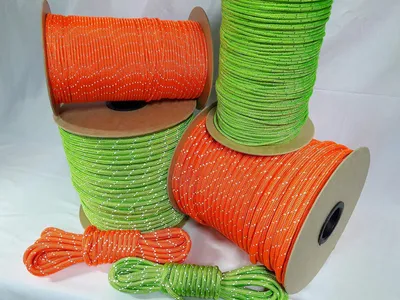 Produktbild von 6mm / 20m Polyesterseil in leuchtendem Orange, reflektierend (0,95€/m)