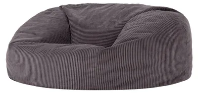 Zdjęcie produktu dla icon Ogromny worek do siedzenia Bean Bag Flauschig Soul, antracytowy, sztruksowy worek do siedzenia XXL dla dorosłych, fotel worek do siedzenia z wypełnieniem do salonu – wyprodukowany w Niemczech
