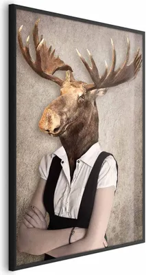 Produktbild von Posterpapier Poster - Smart Moose 60x90 cm Tiere g-B-0127-ao-a