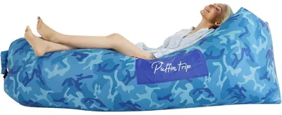 Produktbild von Aufblasbare Liege Luftmatratze Camping Ergonomisch 218x70x50 cm Blau