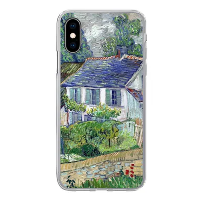 Produktbild von MuchoWow® Handyhülle Schutzhülle Hülle für iPhone X Haus in Auvers - Vincent van Gogh Silikon Softcase Handy Hülle - Handyhülle