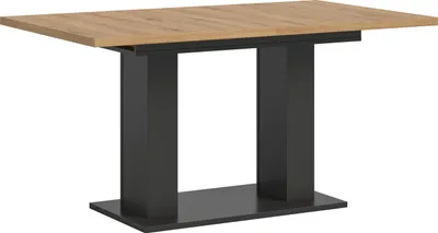 Produktbild von Kulissen-Esstisch >Motion< ausziehbar 190cm, Grau / Artisan Eiche Nachbildung - 150/190x76x90cm (BxHxT)