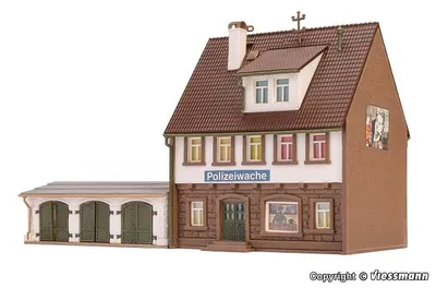 Produktbild von Vollmer 47776 - N Polizeiwache mit Garage, dreiständig  - Neu