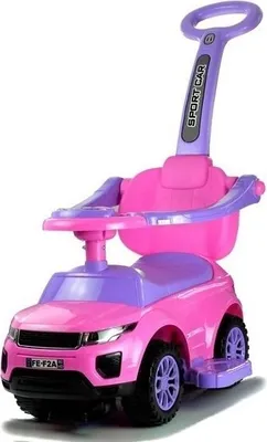 Produktbild von COIL Rutschauto mit der Schiebestange, 614W Rutscher, Babyrutscher, Rutschfahrzeug, ab 12 Monaten, Rosa
