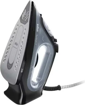 Produktbild von Braun TexStyle 3 SI3055BK, Dampfbügeleisen, Keramik-Bügelsohle, 2 m, 180 g/min, Schwarz, 45 g/min