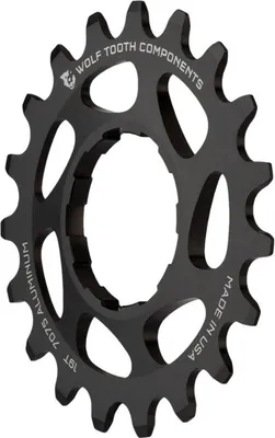 Obrázek produktu pro Wolf Tooth Aluminium Single Speed Ritzel, 19 Z., černá