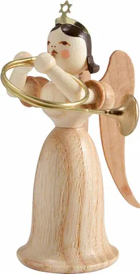 Produktbild von Langrockengel mit Althorn, natur (6,6cm) von Blank Kunsthandwerk