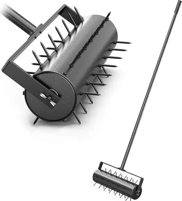 Image de Prick Roller - Aérateur de pelouse - Aérateur d'herbe - Noir
